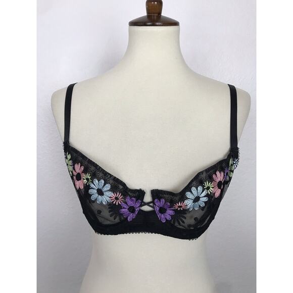 Savage x Fenty Lingerie Free Spirit Floral Embroidered Bra - Picture 1 of 8